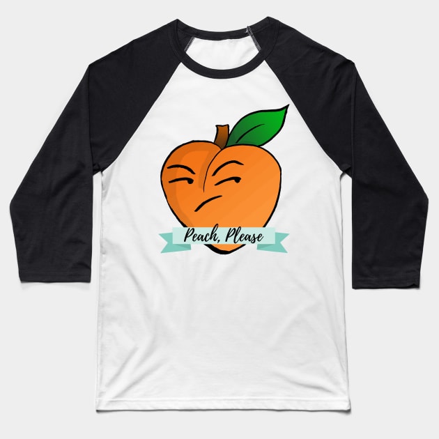 Peach, please Baseball T-Shirt by artdamnit